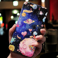 Case Cute 3D Emboss Cartoon Patterned Phone Case For iphone X 8 7 6 6S