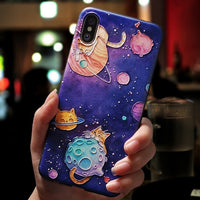 Case Cute 3D Emboss Cartoon Patterned Phone Case For iphone X 8 7 6 6S