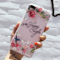 Phone Case For iPhone 7 8 Plus XS Max XR Rose Floral Cases