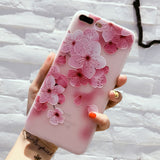 Phone Case For iPhone 7 8 Plus XS Max XR Rose Floral Cases