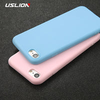 Case For iPhone 7 6 6s 8 X Plus 5 5s SE XR XS Max Simple Solid Color Ultrathin Soft TPU Case