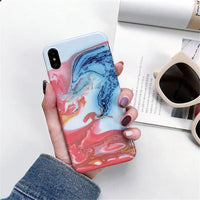 Case Marble Silicone Phone