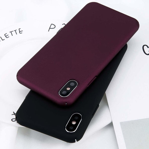 iPhone X Xs Max XR 8 7 Simple Plain Phone Case