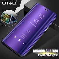 Case Smart Mirror Flip Phone Case For Samsung Galaxy S10E S9 S8 S10 Plus S7 Edge