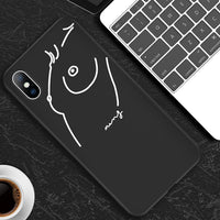 Lovebay Phone Case For iPhone 6 6s 7 8 Plus X XR XS Max 5 5s SE Fashion Abstract Art Lover Face Soft TPU For iPhone X Phone Case