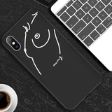 Lovebay Phone Case For iPhone 6 6s 7 8 Plus X XR XS Max 5 5s SE Fashion Abstract Art Lover Face Soft TPU For iPhone X Phone Case