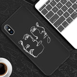 Lovebay Phone Case For iPhone 6 6s 7 8 Plus X XR XS Max 5 5s SE Fashion Abstract Art Lover Face Soft TPU For iPhone X Phone Case