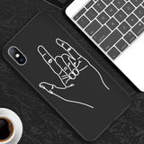 Lovebay Phone Case For iPhone 6 6s 7 8 Plus X XR XS Max 5 5s SE Fashion Abstract Art Lover Face Soft TPU For iPhone X Phone Case