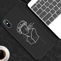 Lovebay Phone Case For iPhone 6 6s 7 8 Plus X XR XS Max 5 5s SE Fashion Abstract Art Lover Face Soft TPU For iPhone X Phone Case