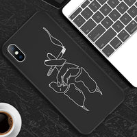 Lovebay Phone Case For iPhone 6 6s 7 8 Plus X XR XS Max 5 5s SE Fashion Abstract Art Lover Face Soft TPU For iPhone X Phone Case