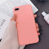 Case Solid Color Silicone Couples Cases For iphone XR X XS Max 6 6S 7 8 Plus C