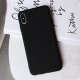 Case Solid Color Silicone Couples Cases For iphone XR X XS Max 6 6S 7 8 Plus C