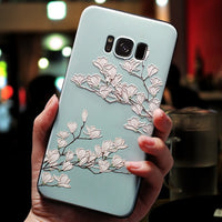 Case 3D Flower Emboss Case For Samsung Galaxy J7 J3 J5 A5 J4 J6 A6 Plus J8 A7