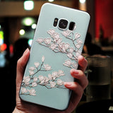 Case 3D Flower Emboss Case For Samsung Galaxy J7 J3 J5 A5 J4 J6 A6 Plus J8 A7