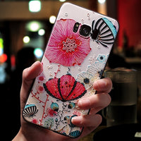 Case 3D Flower Emboss Case For Samsung Galaxy J7 J3 J5 A5 J4 J6 A6 Plus J8 A7