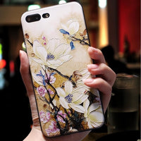 Case Cute 3D Emboss Cartoon Patterned Phone Case For iphone X 8 7 6 6S