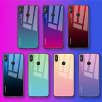 Gradient Tempered Glass Case For Xiaomi Redmi Note 7 5 6 Pro Pocophone