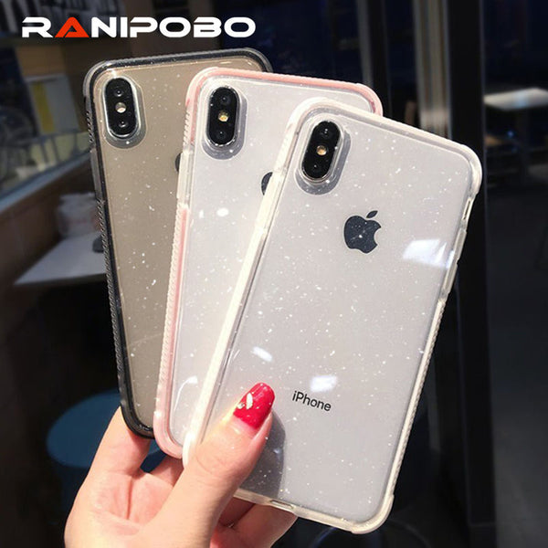 Shining Glitter Powder Phone Case For iPhone X XR XS Max 8 7 Plus 6 6S Plus